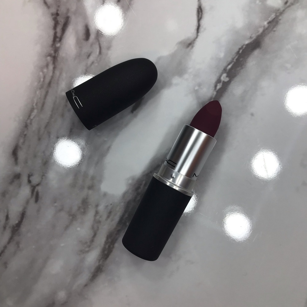 Mac Powder Kiss Lipstick Burning Love - Picture 2 of 8
